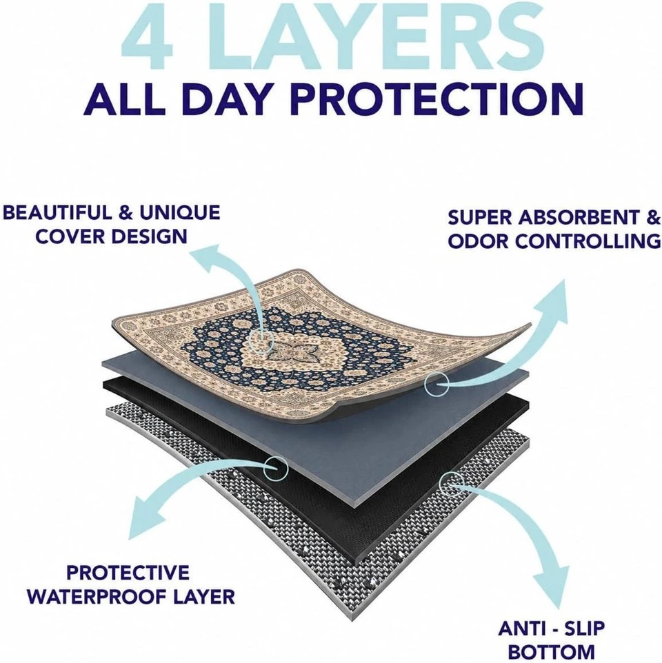 Navy & Cream Medallion Training Pad best